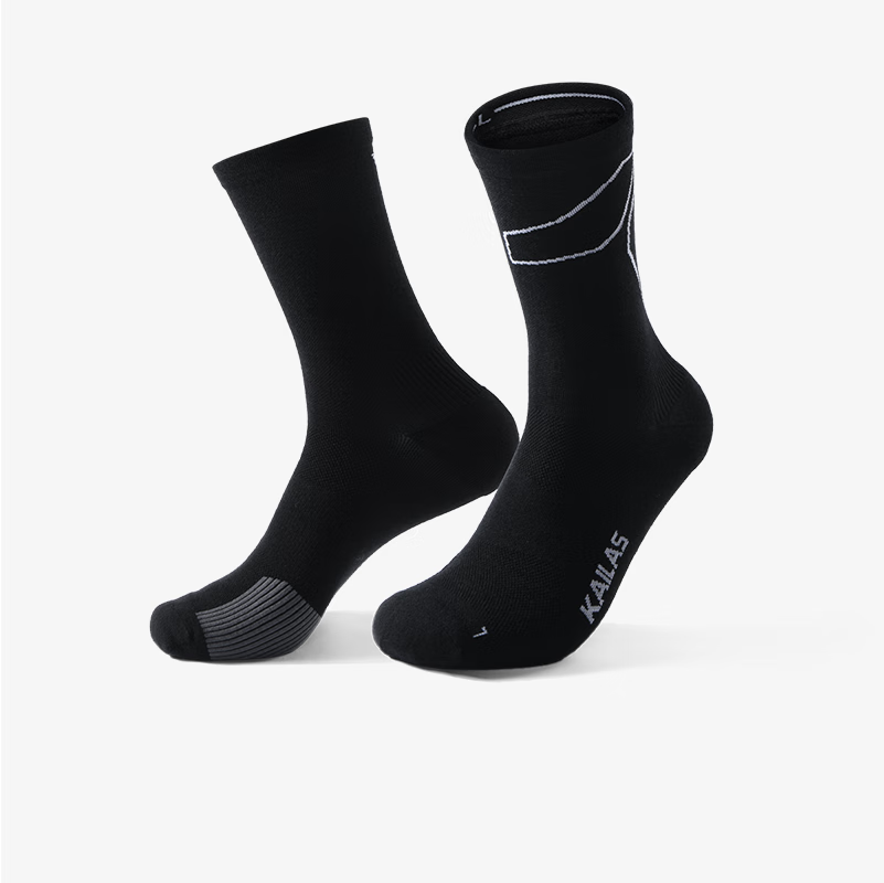 KAILAS FUGA Unisex Mid-Cut Trail Running Socks KH2602006 Black L 3