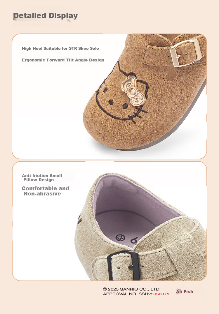 BALABALA Girls' Princess Shoes, Retro Birkenstock-Style Shoes, Spring And Autumn Footwear [Sanrio IP] 208325141020 8