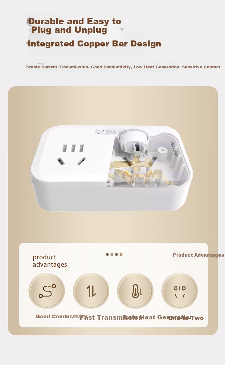 Kyfen One-To High-Power Electrical Socket Converter, 10A to 16A, 10A to 10A Conversion Socket with Switch, Suitable for Air Conditioners And Water Heaters, Free Shipping from JD.com 6