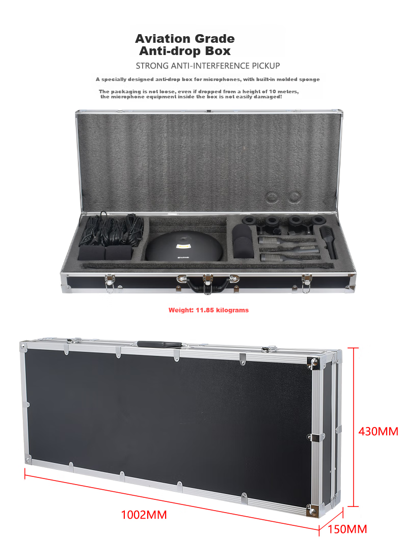 Shuledi QA-700 Domestic Dual-Head Wired Conference Floor Microphone, Podium Host Chorus Microphone for Lectern, Specialized for Mixing Console Audio System, High-End for Schools, Factories, And Government Use 18