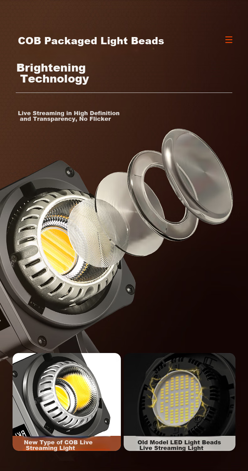 JIMANTU 150W Professional COB Photography Light Indoor Studio Live Streaming Spherical Deep Parabolic Softbox Video Shooting Sunlight 4