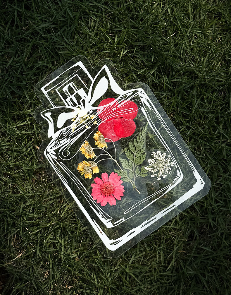 Tianse Transparent Dried Flower Bookmarks Handmade DIY Material Kit Leaf Specimen Laminated Plant Pressed Petals Back to School Set 20 Sheets TS-6132 36