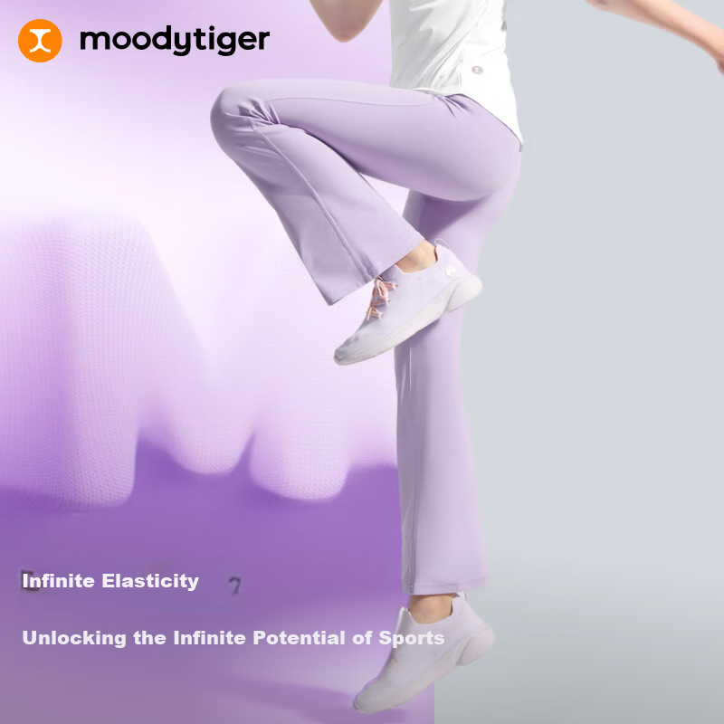 Детские спортивные штаны Moodytiger для девочек, модель "Xiao Yunduo S", теплые, эластичные, на флисе, дышащие, для спорта и активного отдыха, размер 175, цвет "Lingyu Lan"