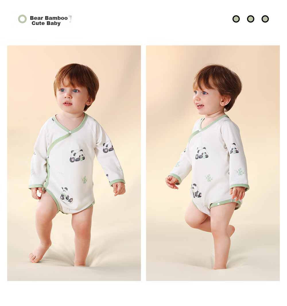 Beitaisi Baby Clothes, Spring And Summer Long-Sleeve Bodysuit, Newborn Infant Belly Protection Clothing, Small Age Pure Cotton Onesie 32
