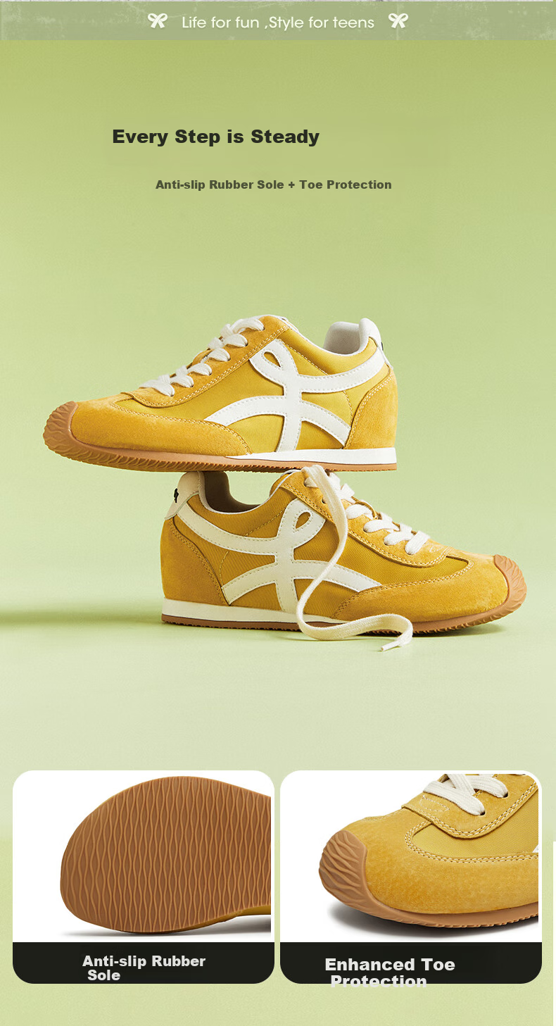TEENMIX Rainbow Filling Candy, Height-Increasing Thick-Soled Red Forrest Gump Sneakers, Casual Sports Shoes 7