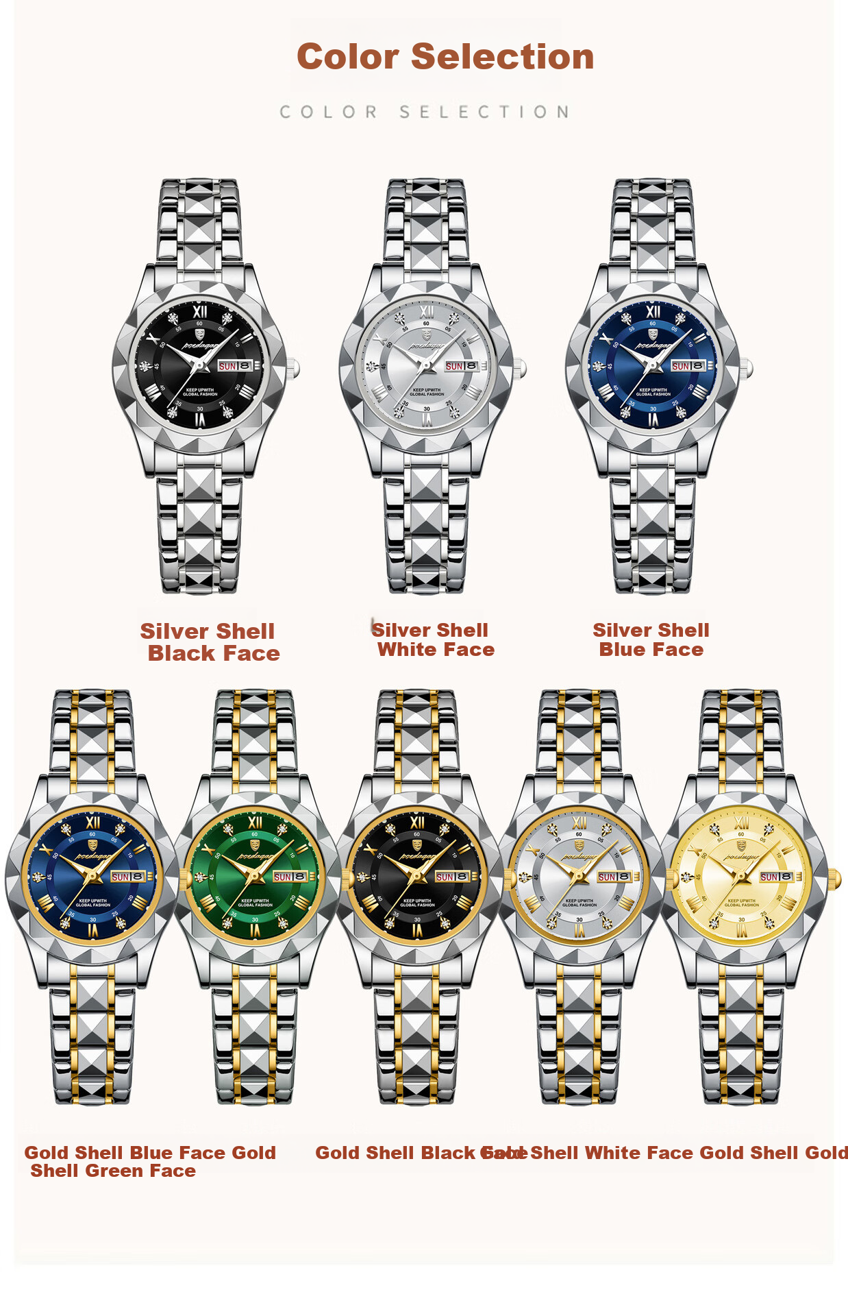 GEORGCOUNT Women's Watch, 2025 New Swiss Genuine Light Luxury High-End Ladies Watch, Waterproof Silent Quartz Watch for Women, Student Model 8