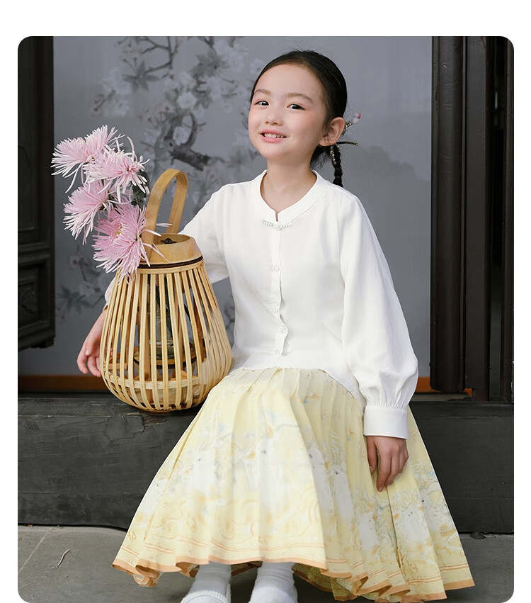 BALABALA BalaOne Girls' Outfit Set, Baby Long-Sleeve 2-Piece Set, 2025 Autumn Collection, Chinese-Style New Trendy, 208325104002 6