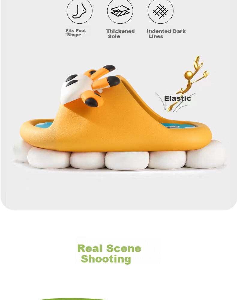 FOOTOPPO Children's Sandals, Boys' Slippers, Squishy Feeling, Baby Non-Slip Slippers, Toddler Summer Sandals for Boys And Girls 11