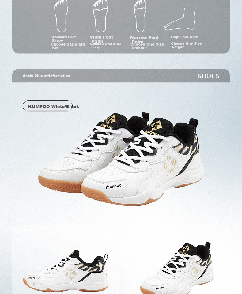 KUMPOO 2025 New Badminton Shoes Luying D21 Breathable Non-Slip Wear-Resistant Xunfeng Professional Sports Shoes White/Purple Size 36 6