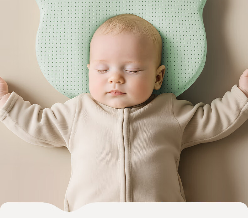 EVOCELER Baby Shaping Pillow Newborn Silicone Head Shaping Pillow 0-6-12 Months All-Season Baby Pillow 13