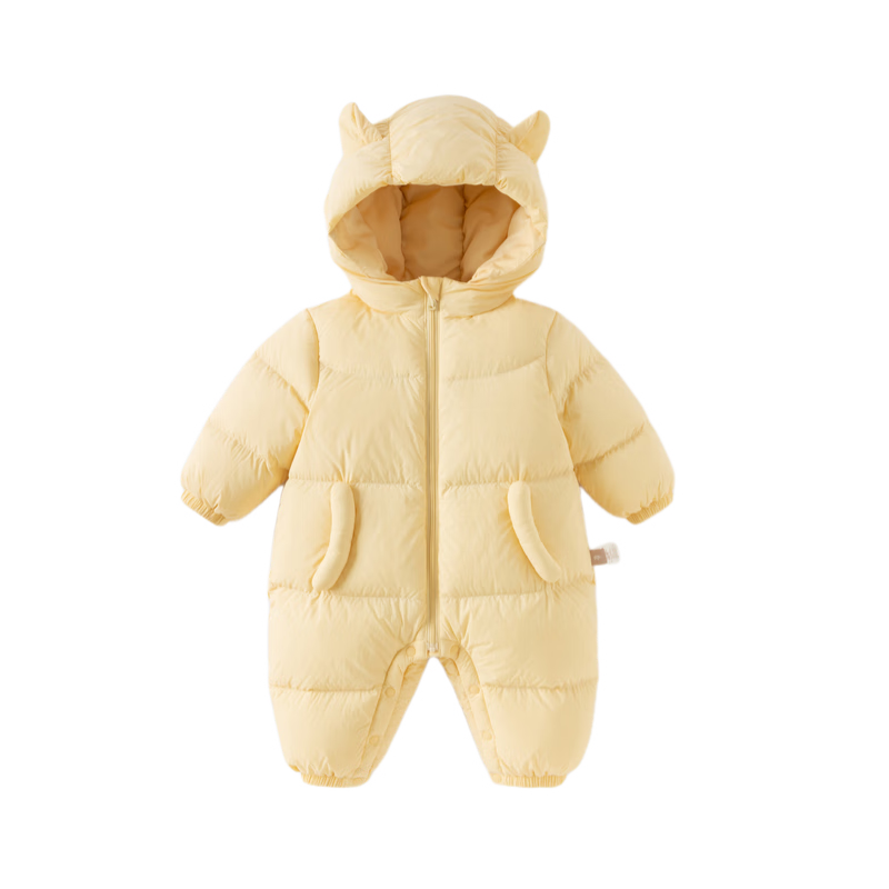 DAVE & BELLA Newborn Down Jumpsuit Autumn Winter Waterproof Romper for Baby Girls and Boys