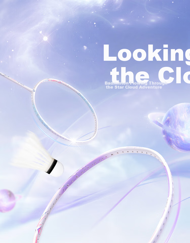 KUMPOO Badminton Racket, Full Carbon Fiber, 5U Ultra-Light Offensive Type, for Beginners And Intermediate Players, Single Racket, Xunfeng Nebula White And Purple Color 1