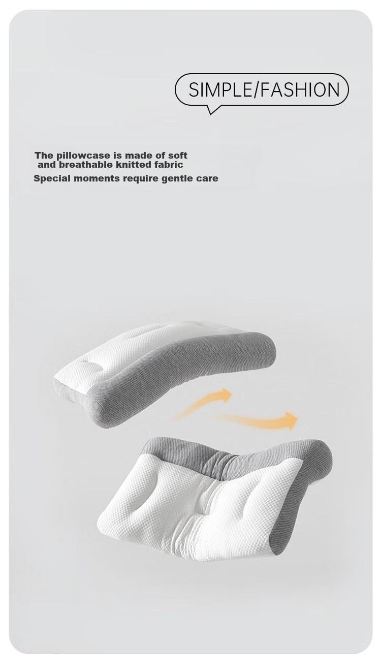 Dohia Cervical Pillow, Slow Rebound Zoned Neck Support Pillow for Sleep, Students And Home Use, Washable Pillow Core, 74*48cm 10