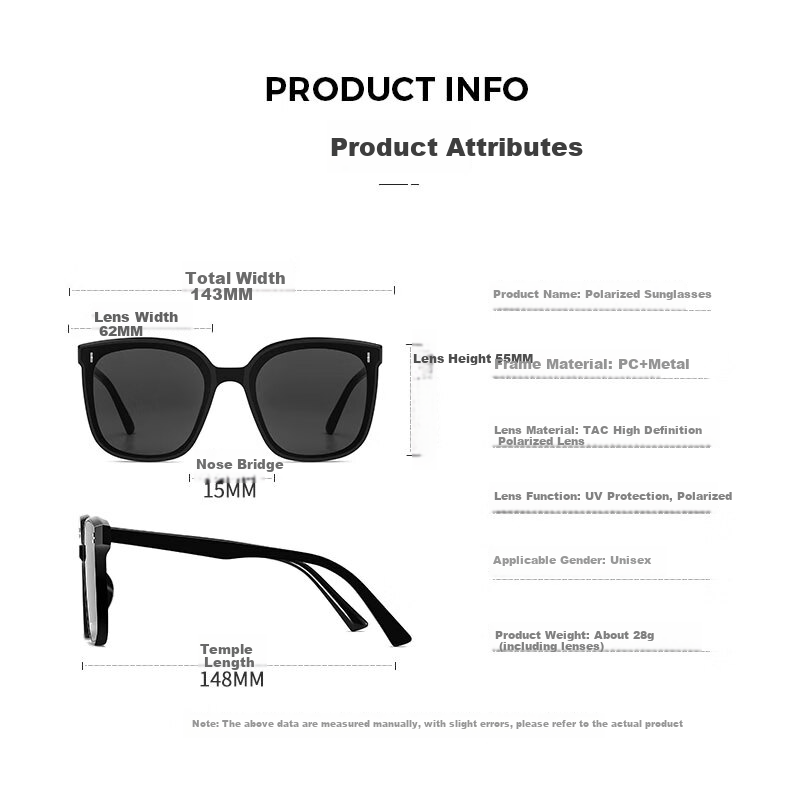 Boliliangpin 2025 Trendy Polarized Sunglasses, Celebrity Men's GM Sunglasses, Women's Internet-Famous Glasses, UV Protection, Driving And Car Use 5