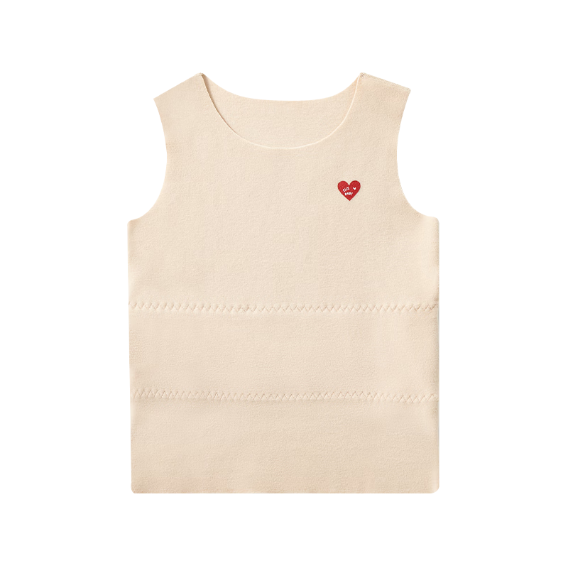 ELLE BABY Kids Thermal Vest Unisex Toddler Warm Autumn Winter Beige Size 100