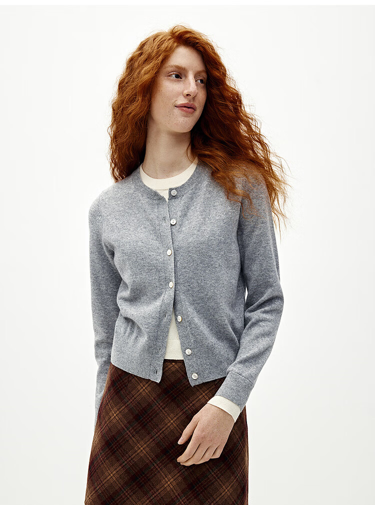 Semir Chen Duling Short Wool Blend Knit Cardigan Winter 2025 Round Neck Sweater 101725106010 3