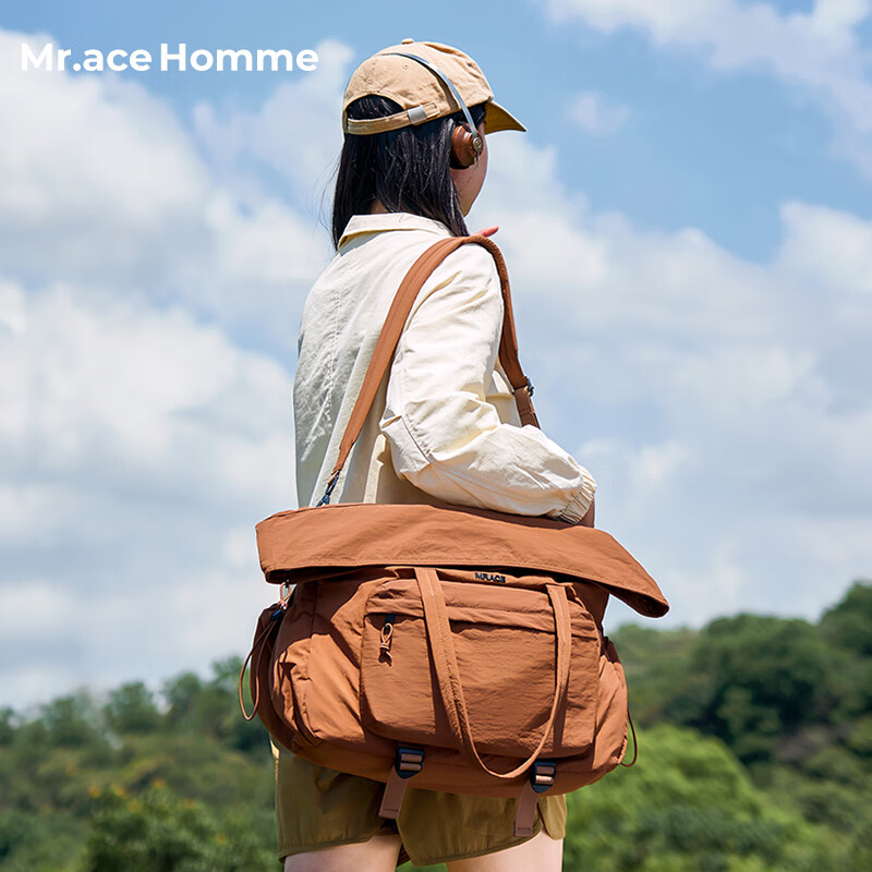 Mr.ace Homme Large Capacity Handheld Travel Bag Women Crossbody Sports Casual Gym Bag Business Trip Storage Carry-on Luggage Bag Men