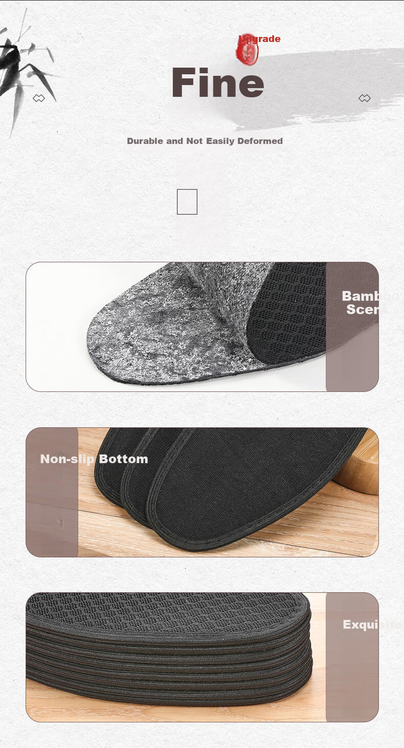 Bangnishi Jia 6 Pairs of Bamboo Charcoal Insoles, Odor-Resistant, Breathable, Sweat-Absorbing, Deodorizing, Fresh-Scented, for Men And Women, Suitable for Sports Leather Shoes in Summer 6