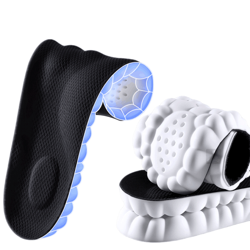 Footprint Tribe 2 Pairs Arch Support Sports Insoles for Men Soft Cushioned Anti-Fatigue Breathable Sweat-Absorbing Odor-Resistant Size 35-36