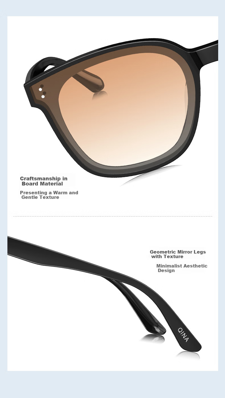 QINA Trendy Square Sunglasses for Men And Women, Driving And Vacation Sunglasses QN3008A16 3