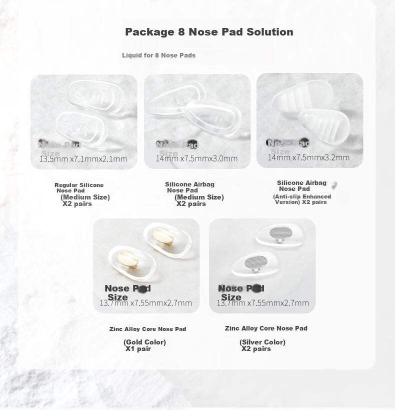 Yanjingbang Titanium Metal Anti-Pressure Mark And Non-Slip Nose Pads, Bridge And Eyeglass Frame Accessories 30