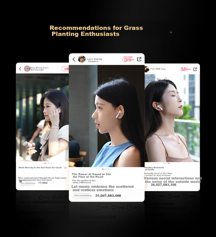 Jingji Ultra-Long Battery Life Sports Running Fitness Sweat-Resistant Comfortable Long-Wear Non-Painful Open-Air AI Calling Noise-Cancelling Bluetooth Headphones, 2026 New Model Compatible with Apple Huawei Xiaomi 2