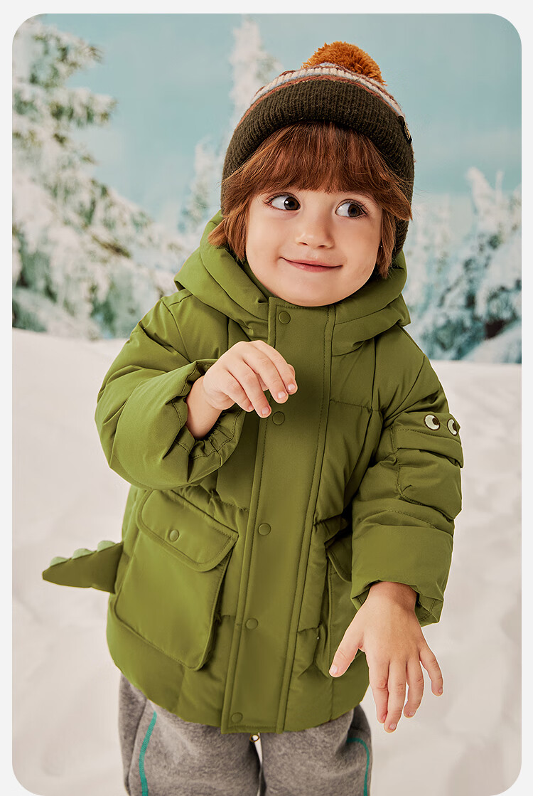 Minibala [True Fleece] Unisex Kids Long Down Jacket Three-Proof Style Coat 2025 Winter 2