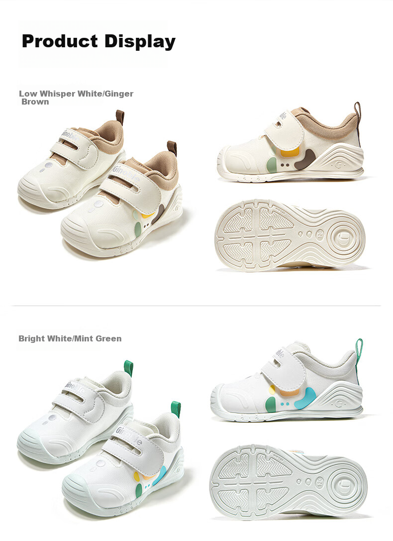 Ginoble Ginoble Children's Pre-Walking Shoes, Autumn 2025 Infant Functional Shoes, Boys And Girls Baby Footwear, GB2457 Bright White 10