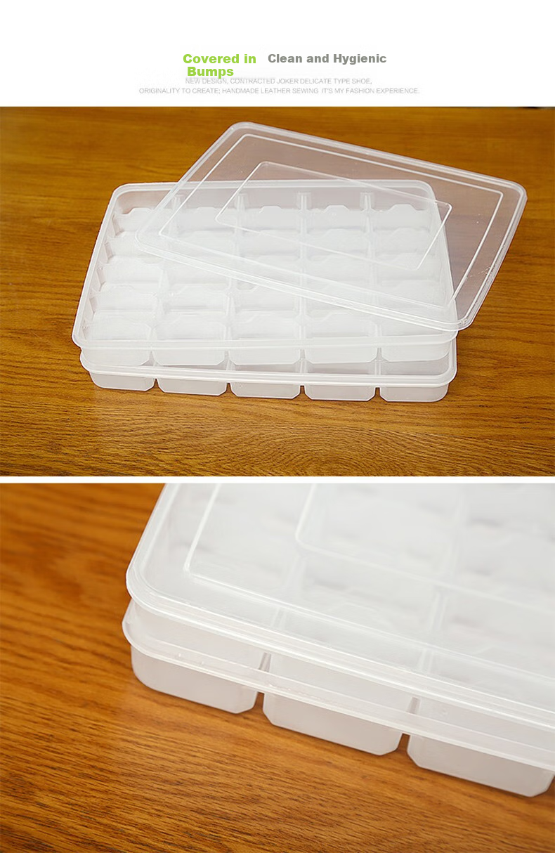 Babike Single-Layer 30-Compartment Food Storage Container, Non-Stick Refrigerator Organizer Box, Microwave-Safe And Defrostable 7