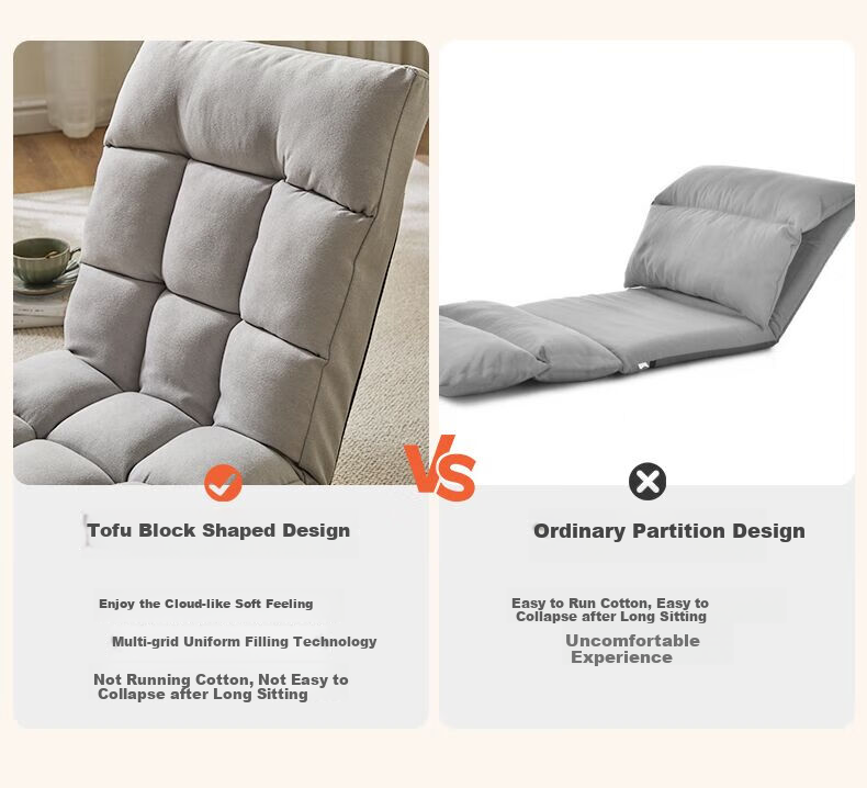 JIAYI Lazy Sofa, Can Lie Down And Sleep, Bed Chair, Tatami Sofa Chair, Bedroom Backrest Chair, Balcony Bay Window Cushion Chair 8