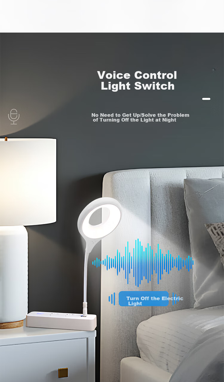 Datouren Voice-Controlled Night Light, Smart Voice Lamp, Bedside Lamp, Bedroom Night Light, Baby Mood Light, Motion Sensor Light, Small Table Fa 3