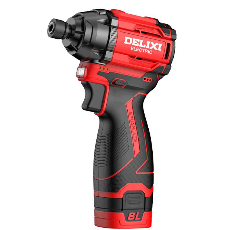 Delixi Electric Brushless Impact Screwdriver Cordless Lithium Electric Screwdriver Multifunctional Impact Hand Drill 16.8V
