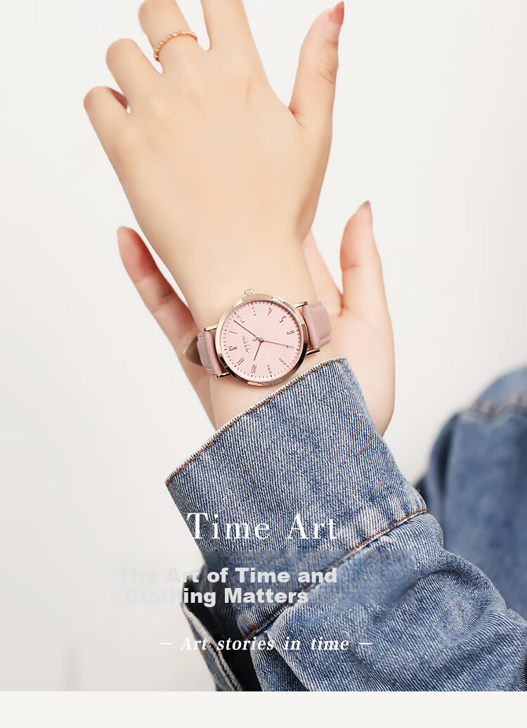 Julius Women's Watch, Fashionable Korean Style, Casual Large Dial Quartz Waterproof Ladies Watch for Students And Women, Pink JA-1017D 1