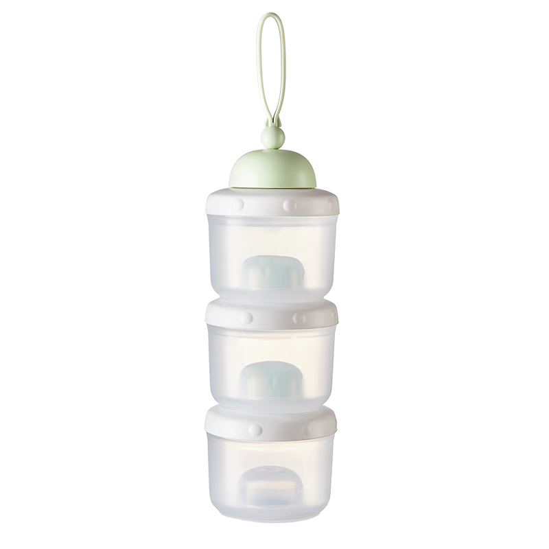 Bear Baby Portable Travel Food Storage Container, Children's Divided Sealed Snack Box, MW-C0016 White