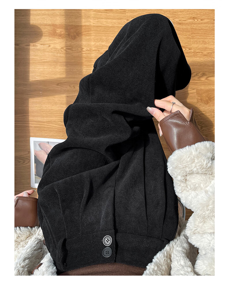 FitonTon Chenille Wide-Leg Pants for Women Autumn Winter 2025 New Slim Fit Blazer Fleece-Lined Thick Corduroy Trousers 13