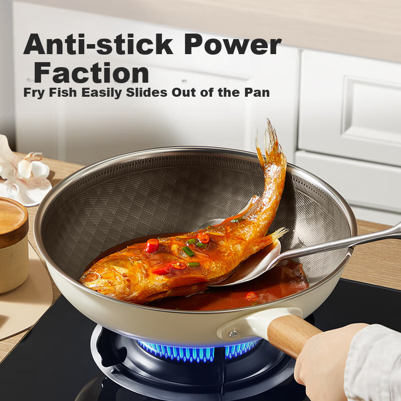 Сковорода COOKER KING с антипригарным покрытием, 28 см, из нержавеющей стали, с титановым покрытием, подходит для индукционных плит
