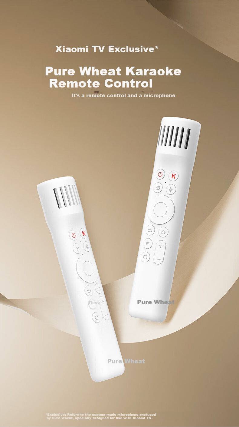 Chunmai TV-Specific Remote Control, Wireless Karaoke Microphone, TV Remote Control with Microphone, Handheld Speaker, Home KTV Compatible with Xiaomi TV for Singing 1