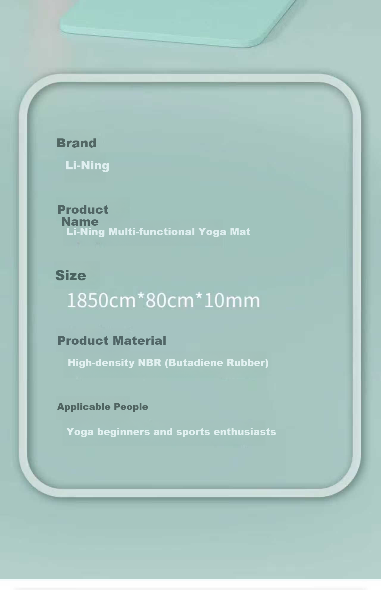 Li-Ning Yoga Mat, Thickened Wide Fitness Mat for Men And Women, Jump Rope Exercise Mat with Soundproofing, Shock-Absorbing, Non-Slip Professional Sports And Dance Mat 15
