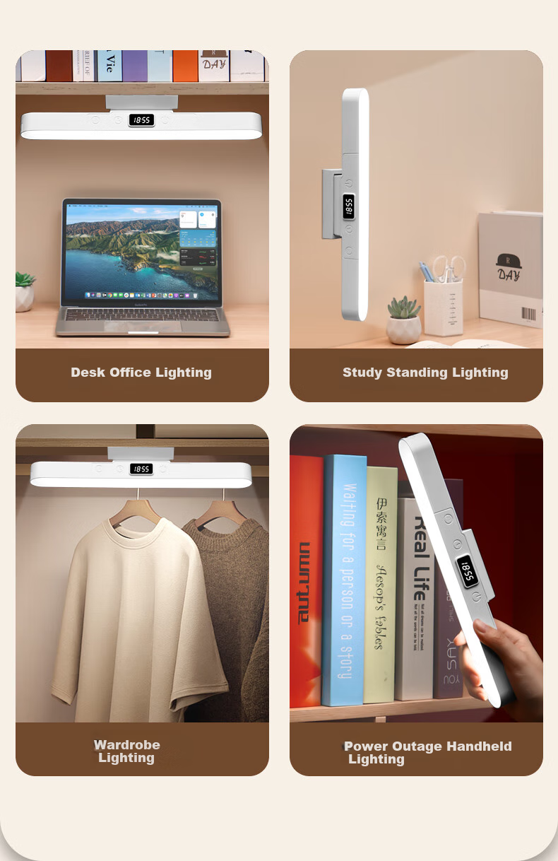 Heart Lock Desk Lamp, Dormitory Student Eye Protection Study Light, Bedroom Bedside Lamp, Rechargeable Reading Small Table Lamp, Magnetic Cool Night Light 17