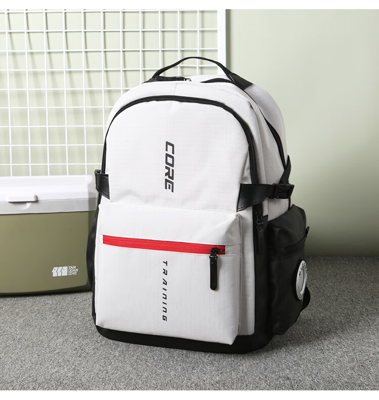 COW Large Capacity School Backpack for Middle and High School Students, Durable Water-Resistant Dual Shoulder Bag in Silver Gray 6