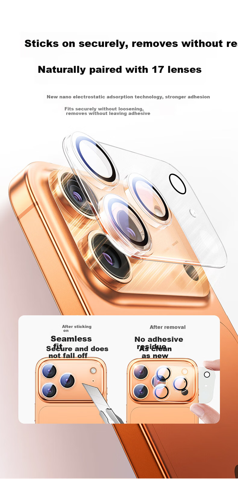 DIVI [2-Pack] Lens Protector for Apple IPhone 14 Pro/Pro Max, Rear Camera Integrated Protective Film, Wear-Resistant And Scratch-Resistant 6