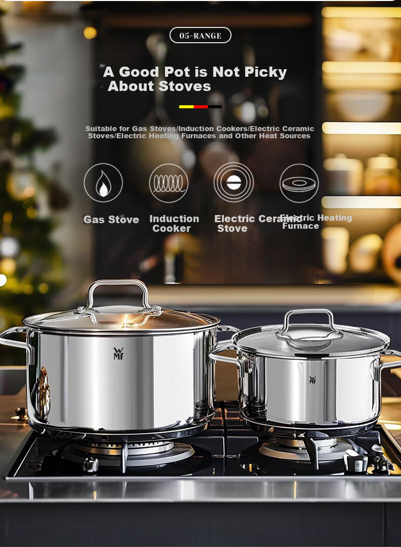 WMF German Futenbao Stainless Steel Stew Pot with Double Handles, Astoria Braising Pot, 20cm Kitchen Essential 8