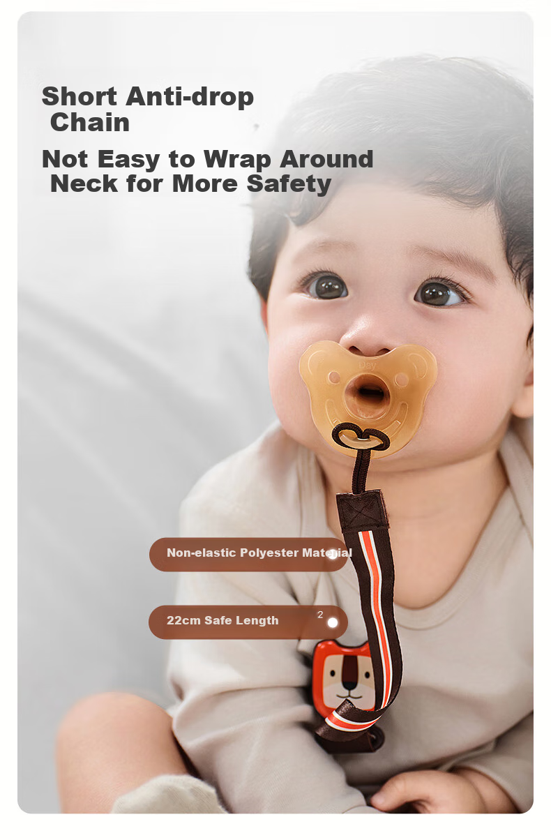 Shixi Anti-Drop Chain Pacifier, Baby Teether, Anti-Loss Clip, Baby Toy Lanyard 2