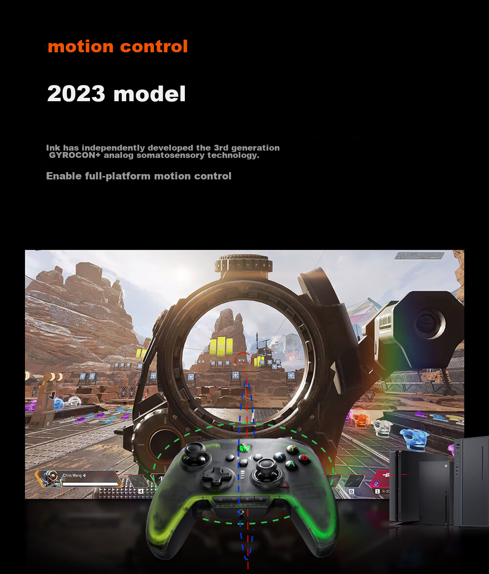 Mojiang Rainbow 2 PRO Wireless Game Controller Switch/NS/PC Xbox Bluetooth Motion-Sensing Apex Black Myth: Wukong/Monster Hunter: Strides of Destiny Standard Editio 14