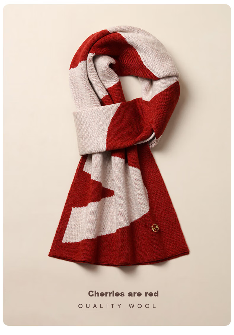 MiiOW Scarf for Women, Autumn And Winter Ladies' Wool-Blend Warm Neck Warmer, Gift for Girlfriend, National Day Birthday Present, New Year Gift Box Set 16