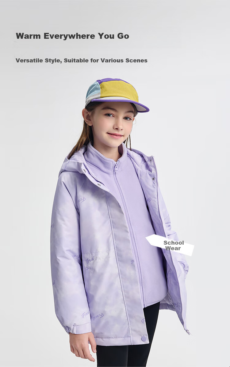 BALABALA Children's Clothing Cotton Jacket for Boys And Girls, 2026 New Spring Water-Repellent Coat, Warm Padded Outerwear, Fashionable 21