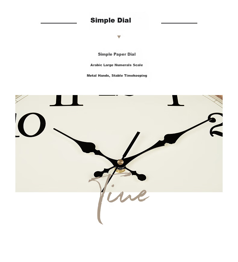 Hense Solid Wood Wall Clock, Stylish Living Room Clock, Creative Timepiece, Quartz Clock HW25, Brown, 16 Inches, 40cm 4