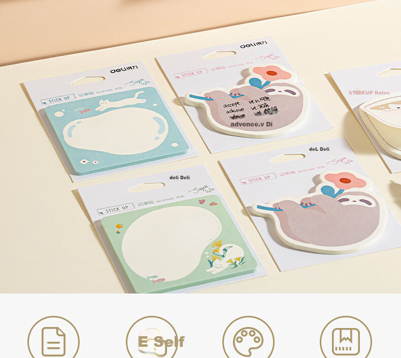Deli Birthday Gift Guardian Sweetheart Message Clip Memo Set TX204 Random Delivery 2