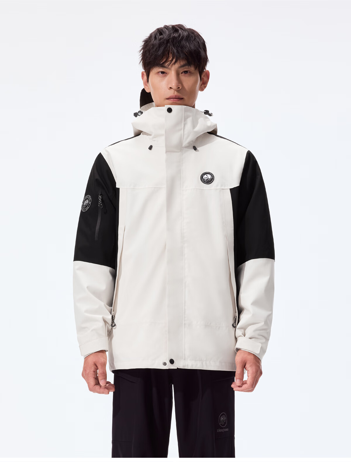Xiongmao Zhang Yuxi Same Style Outdoor Three-In Jacket for Men And Women, Triple Protection Color-Block Hiking Coat, Midnight Purple, L 16
