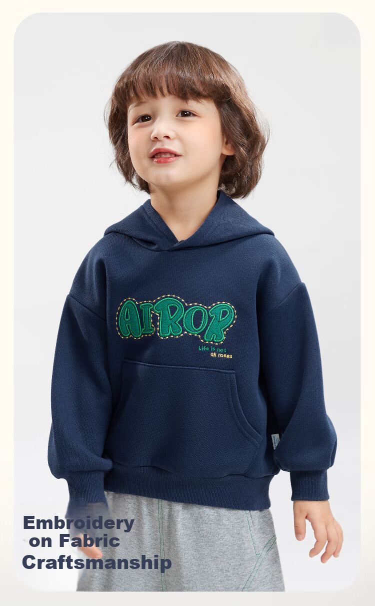 Ciciibear Boys' Hooded Sweatshirt, 2024 New Style, Children's Casual Autumn Wear, Baby Loose-Fitting Pullover for Fall And Winter, Trendy 2